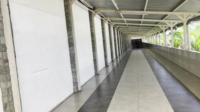 Modern Industrial Building Corridor with Steel Structure