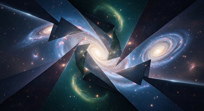 Abstract galaxy spiral composition