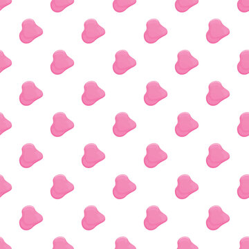 Pink liquid candy elements repeating in a sweet and playful seamless pattern