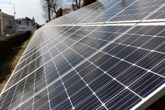 Photovoltaic panels, an alternative source of electricity to coal-fired power plants. A way to reduce electricity costs without harming the environment.