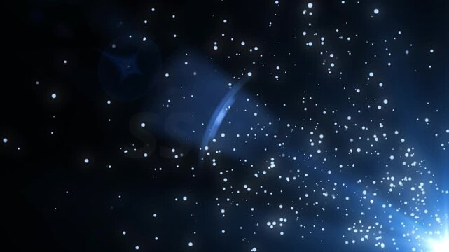 A video showcasing a futuristic digital background with the words 'oss Mode' in a starry night sky