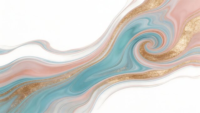 Abstract swirling paint design