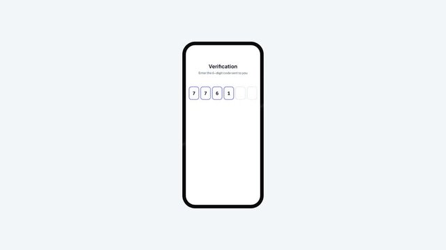 Six Digit Admin Verification Code Input and Access Granted Animation