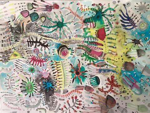 Abstract hand drawn background 
