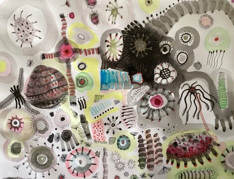 Abstract hand drawn background 