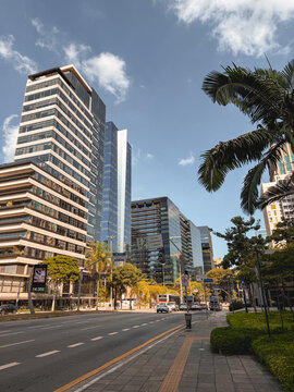 Modern buildings at the finance district Faria Lima. Sao Paulo, Brazil.