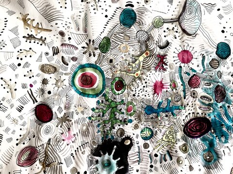 Abstract hand drawn background 