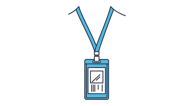 Blue ID Card with Barcode.