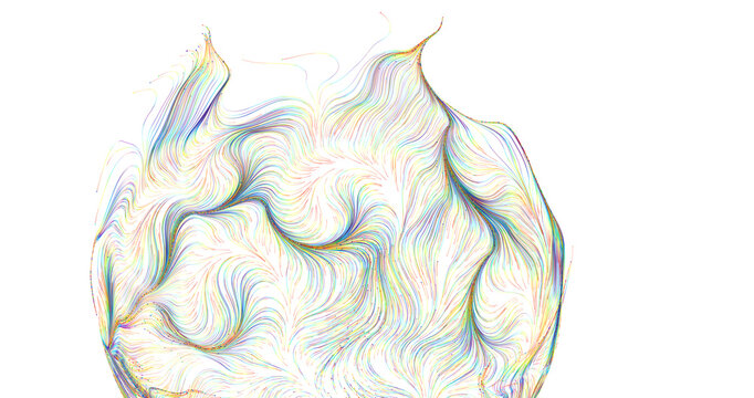 Unique artistic abstract design with swirling colorful lines. Perfect for modern art, bac