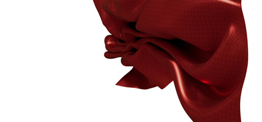 Abstract shot of red fabric with light reflections and detailed textures. © vegefox.com