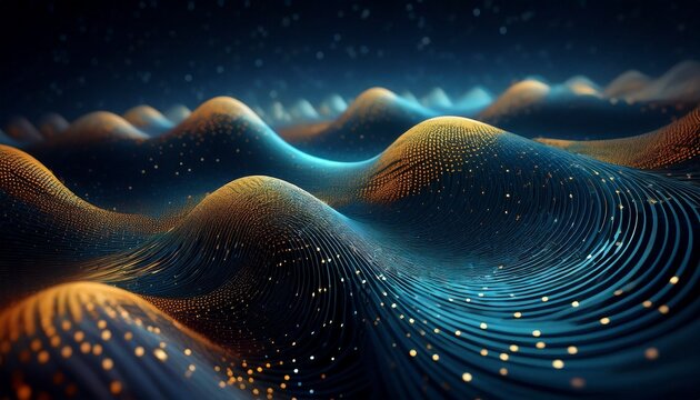 a twisting fabric of micro dots forming a generative mesh that symbolizes adaptive intelligence and fluid computation for resilient data processing and seamless information orchestration