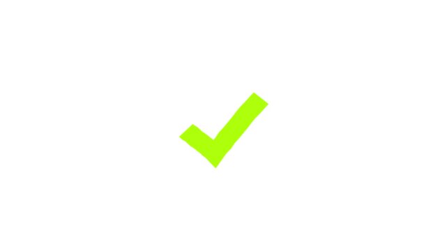 Check mark icon animation. Modern Check mark icon . Success,approval or accepted symbol animation.