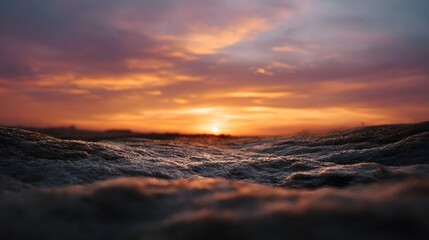 Obraz premium A breathtaking view of a colorful sunset sky over a softly lit abstract natural horizon
