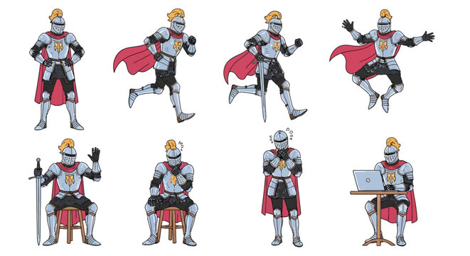 Knight in Shining Armor Poses Collection.