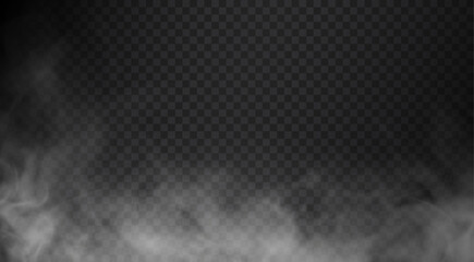 Naklejka premium white smoke cloud fog transparent isolated background air vapor haze mist atmosphere texture abstract effect pollution gas png vector
