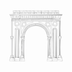 Fototapeta premium Architectural Archway Drawing