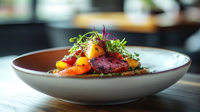 Roasted Vegetable Dish in a Modern Bowl