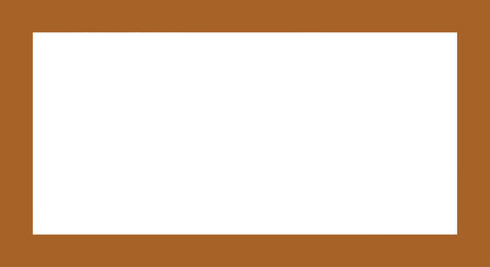 Obraz premium Brown border surrounding a white empty rectangle