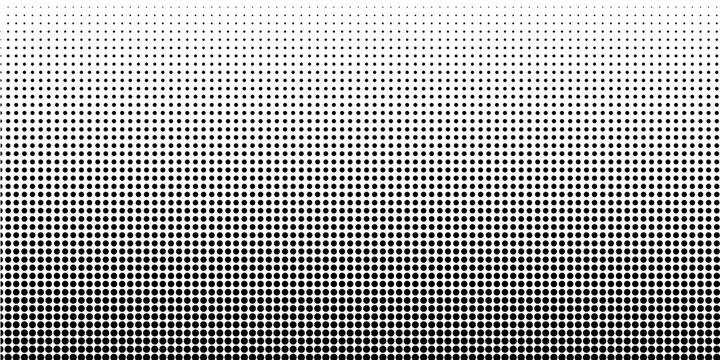 Set of halftone dots gradient pattern texture isolated on white background. Straight dotted spots using halftone circle dot raster texture. Vector blot half tone collection.
