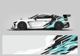 vehicle wrap graphic vector. abstract background for car vinyl wrap © Lancar