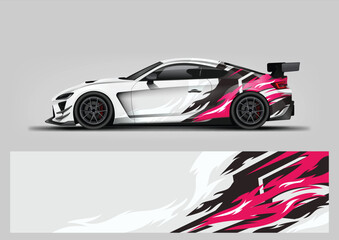 Naklejka premium vehicle wrap graphic vector. abstract background for car vinyl wrap