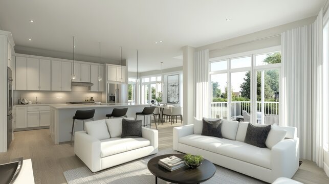 Modern Open-Plan Living Space: Contemporary Home Interior Design