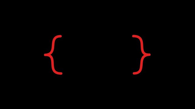 Hand Drawn Curly Braces Animation