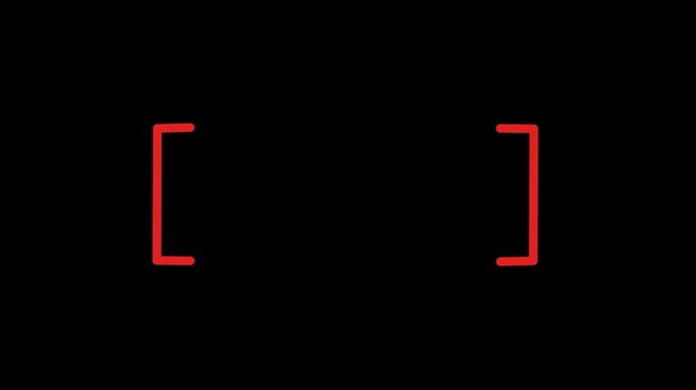 Hand Drawn Square Brackets Animation