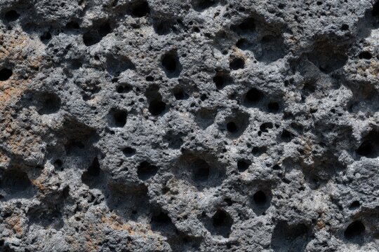 Seamless Porous Volcanic Rock Texture Gray Basalt Pumice Vesicular Surface Natural Background