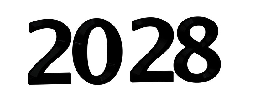 2028 new year text on white, anticipation, celebration, future, time, years, counting, nu