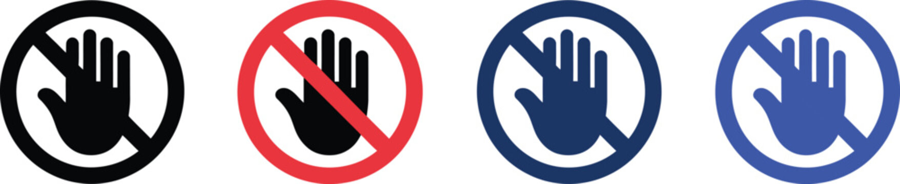 Four do not touch black, red, dark blue, light blue