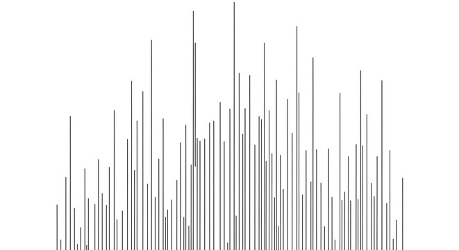 Abstract black and white vector background featuring a digital sound wave equalizer illustration with technology lines and audio graph shapes for a modern business concept backdrop