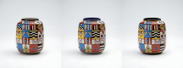 Fototapeta premium Colorful ceramic can mockups