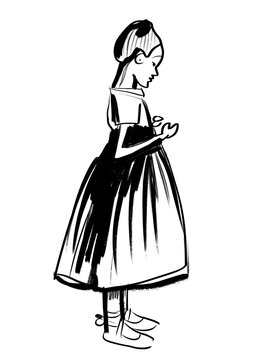 Illustration of young girl