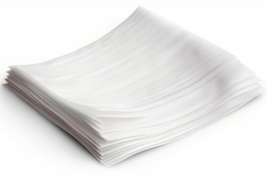 Stacked white polyethylene foam sheets providing cushioning and protection