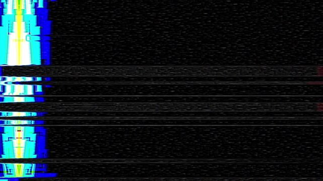 Digital Signal Distortion and VHS Glitch Effect with RGB Color Fringe