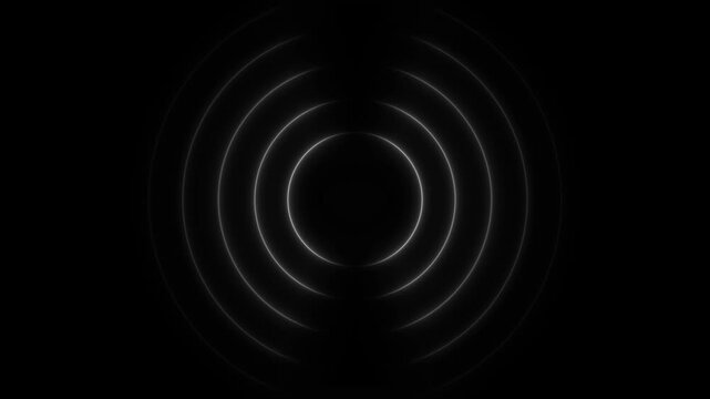 Abstract neon circle radio waves looping background. Abstract neon radio waves signal.Radio wave signal, radar concept.Radio waves seamless animation background video with alpha chanel.4k video