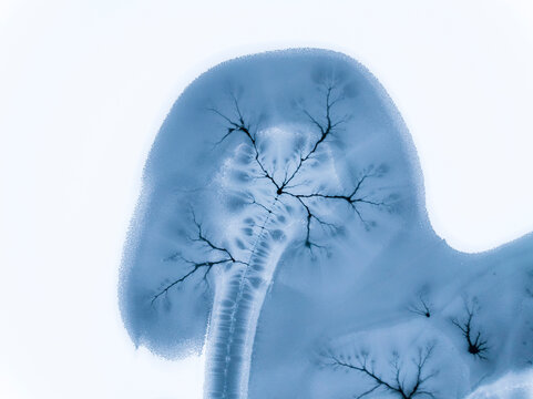 Abstract nature background of frozen lake with ice patterns, winter landscape, copy space, Fusine lakes, Tarvisio, Friuli, Italy.