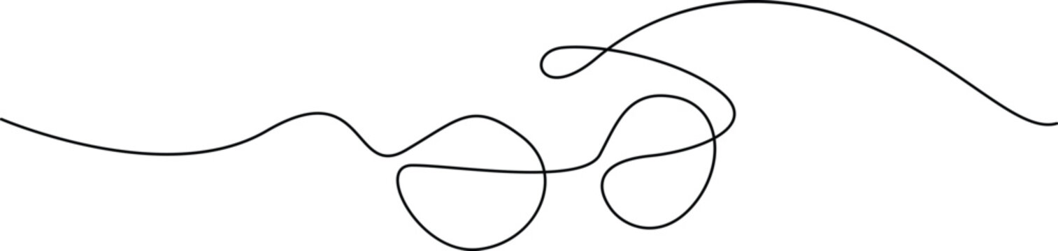 Abstract black line drawing with loops and curves Vector