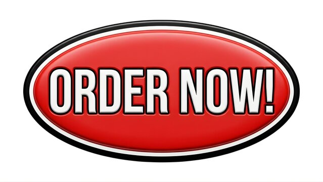 A red oval button with white text that reads ORDER NOW on transparent background