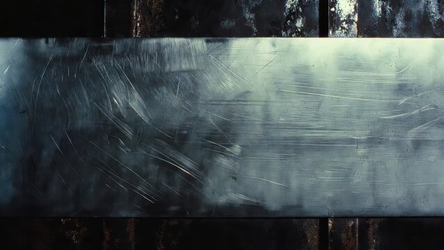 Abstract textured background with metallic sheen and numerous fine scratches and smudges