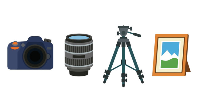 Camera equipment and photography tools.
