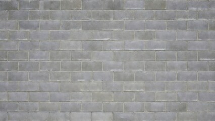 Fototapeta premium Seamless gray concrete cinder block wall texture, construction material background