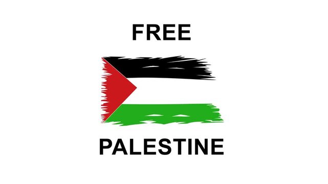 Free Palestine Vector with Palestine flag