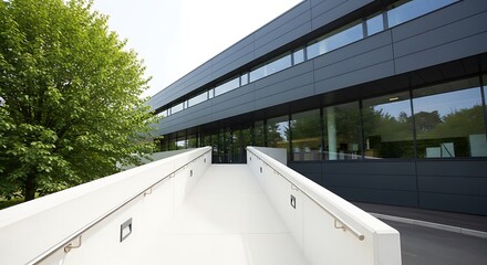 Fototapeta premium Architecture Near Trees Show the Exterior of a Building