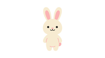 Fototapeta premium Cute toy rabbit with pink ears.