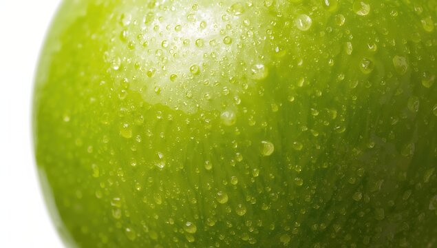 Detailed green apple texture representing freshness hydration and macro photography
