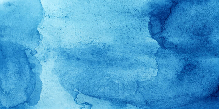 Abstract watercolor washes in soothing shades of blue, the brushstrokes creating a serene and evocative sense of texture and depth. for background, web, ui, branding, design
