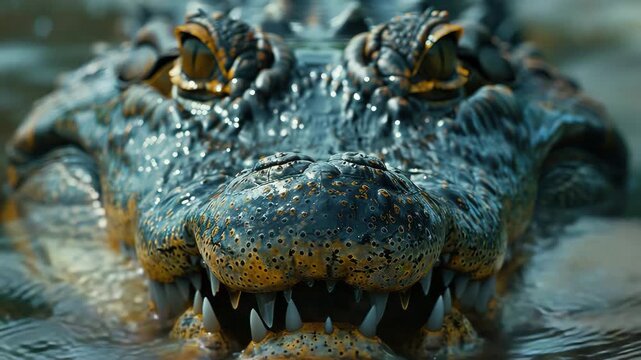close up of a crocodile