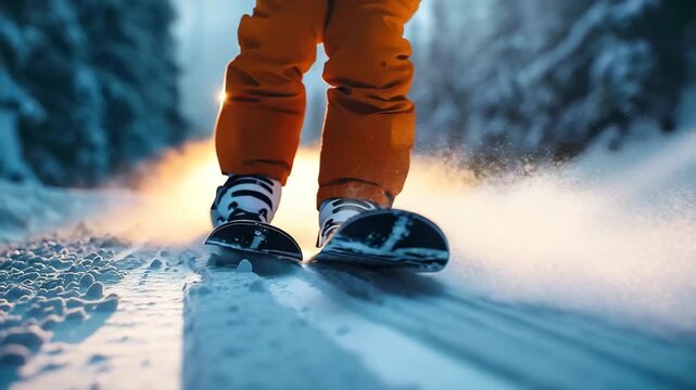 skating on the snow